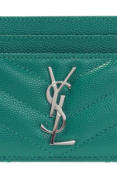 ysl card holder green|ysl card holders for women.